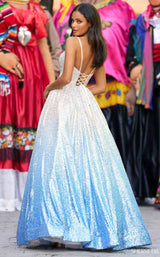 Sherri Hill 55471 Silver-Turquoise