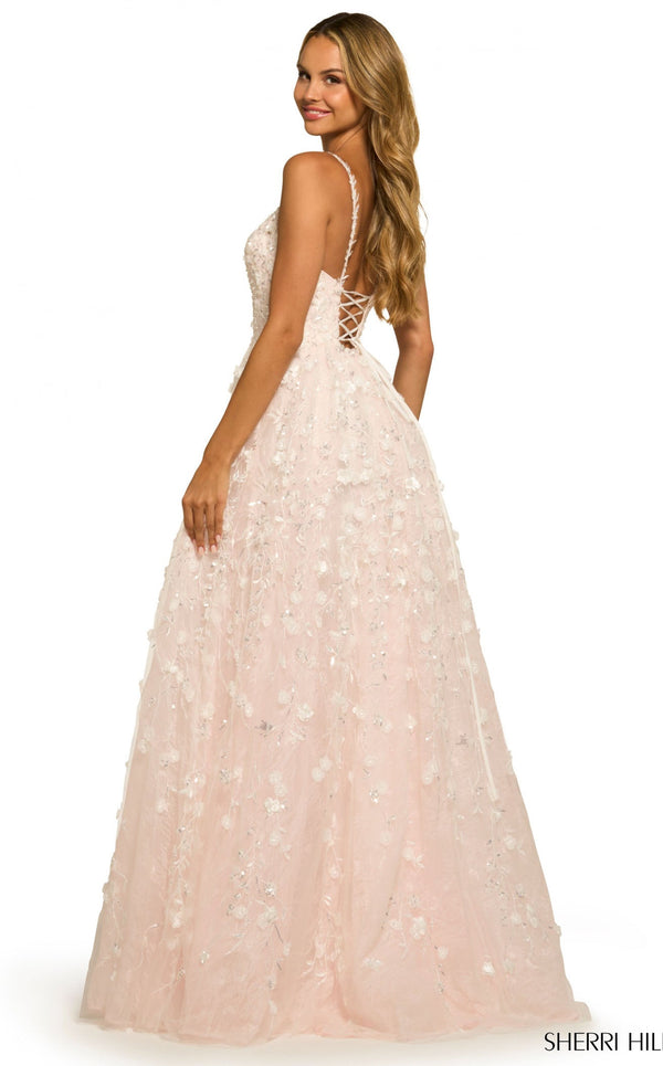 Sherri Hill 55529 Ivory-Blush