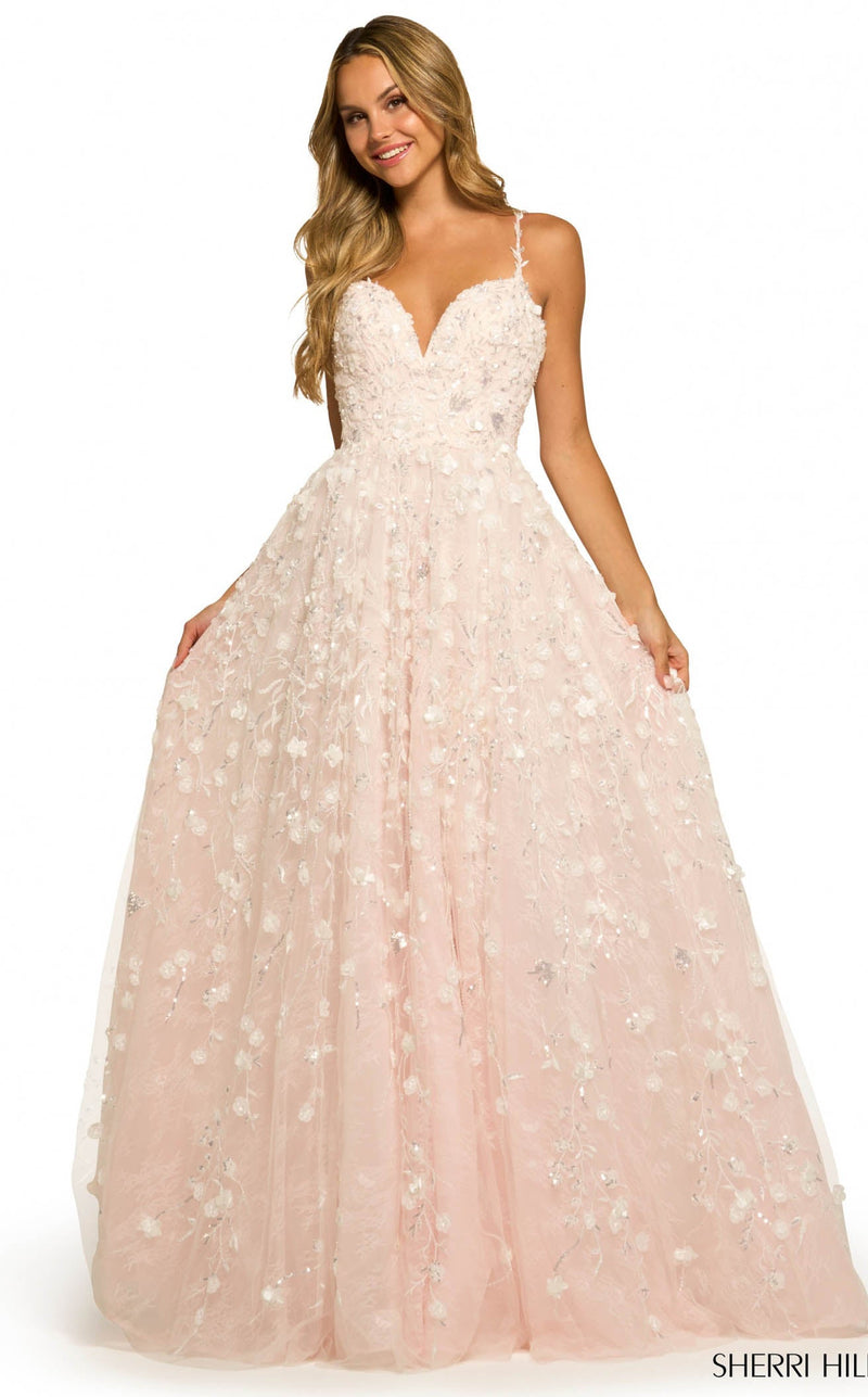 Sherri Hill 55529 Ivory-Blush