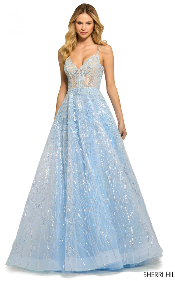 Sherri Hill 55532 Light Blue