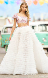 Sherri Hill 55557 White-Pink