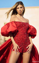 Sherri Hill 55936 Jumpsuit Red