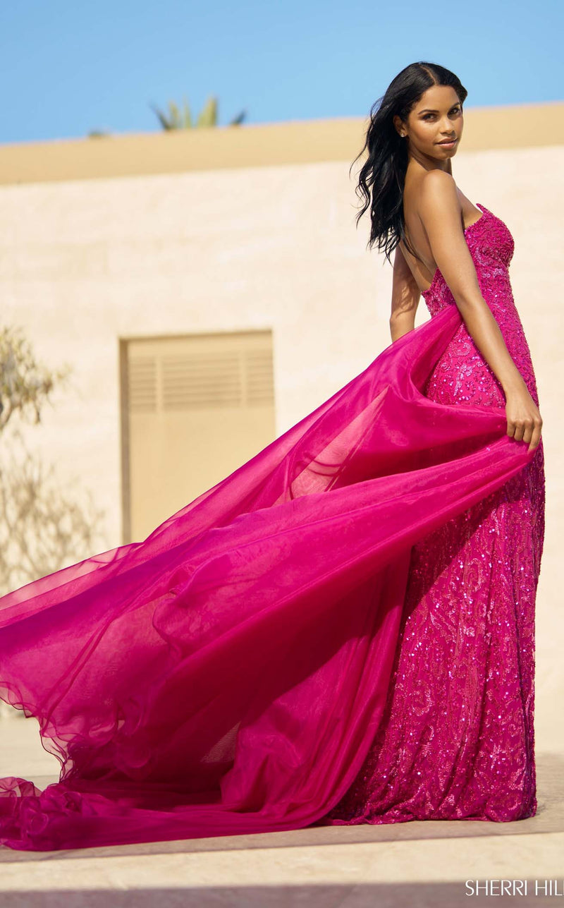 Sherri Hill 55940 Dress Fuchsia