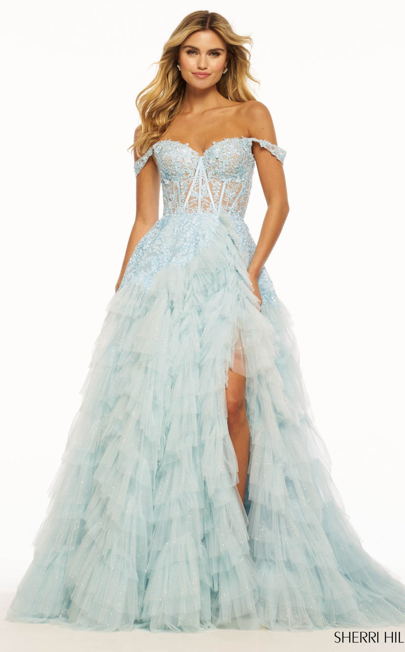 Sherri Hill 56070 Light Blue