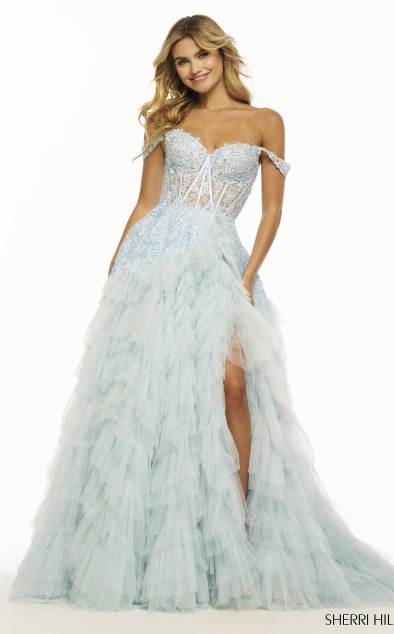 Sherri Hill 56070 Light Blue