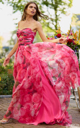 Sherri Hill 56241 Rose Print