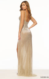 Sherri Hill 56397 Nude/Silver