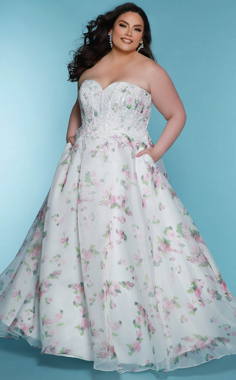 Sydneys Closet SC5323 Ivory Floral