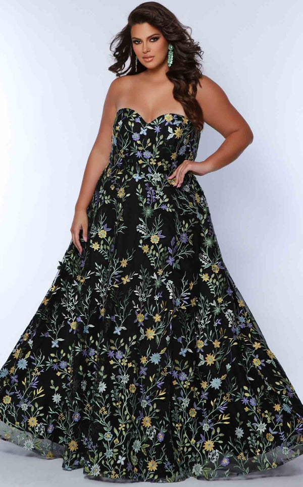 Sydneys Closet SC7381 Black Floral