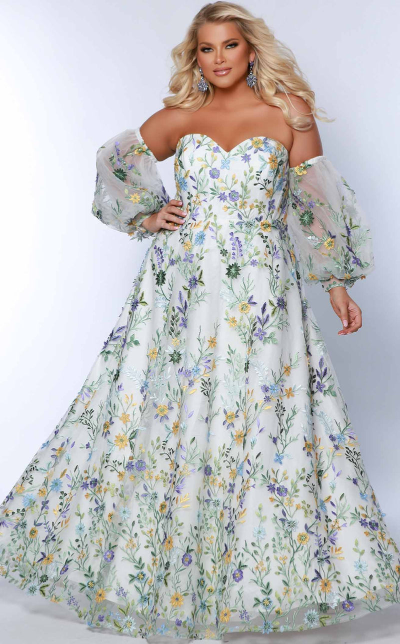 Sydneys Closet SC7381 Ivory Floral