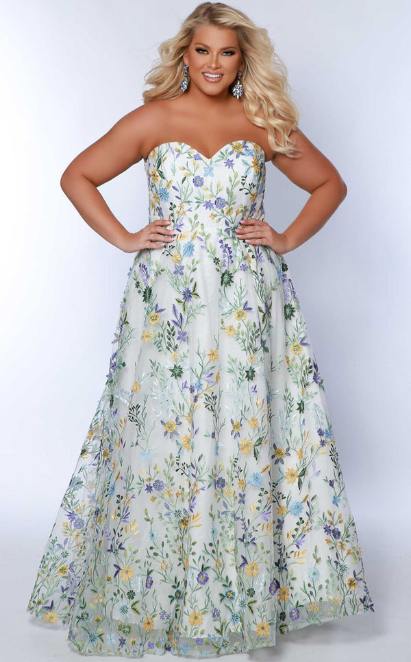 Sydneys Closet SC7381 Ivory Floral