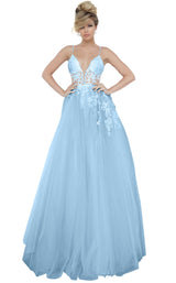 Jovani 1310 Off White Light Blue