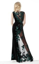 Jovani 63645 Black Teal