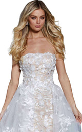 Jovani 55616BG Off White/Nude