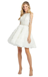 Mac Duggal 67006D Pearl White