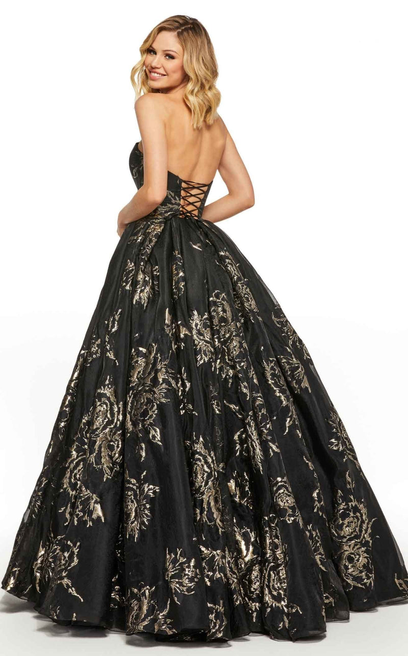 Sherri Hill 52952 Black/Gold