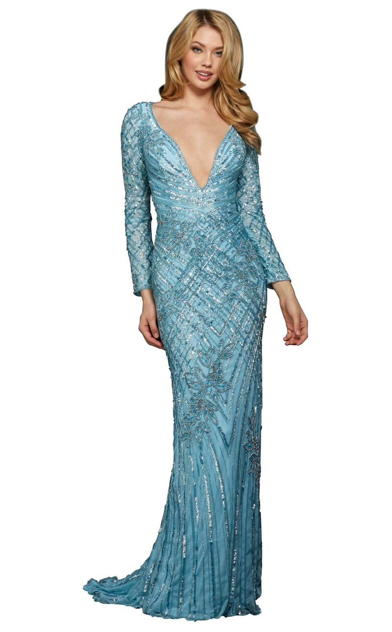 Sherri Hill 53130 Light Blue