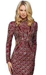 Sherri Hill 53133 Burgundy-Blush