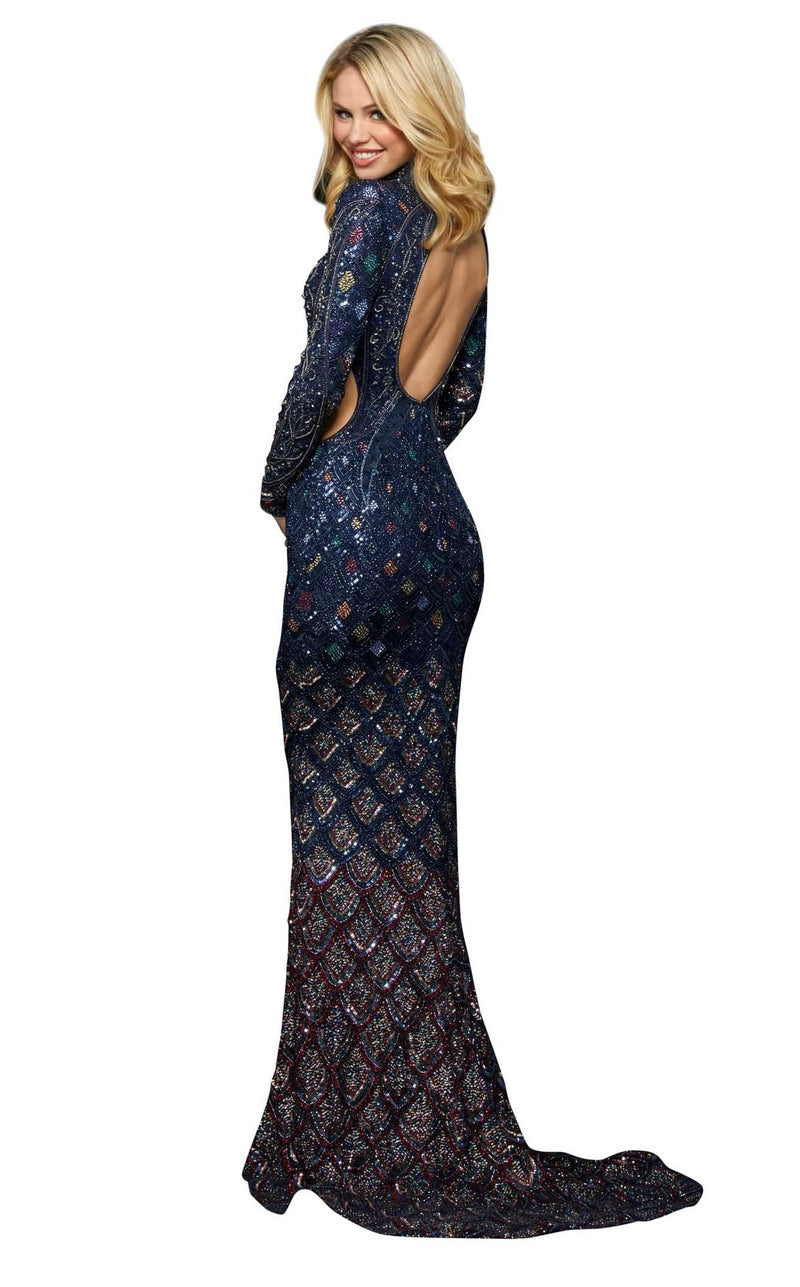 Sherri Hill 53133 Navy Multi