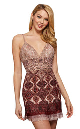 Sherri Hill 53173 Blush-Burgundy