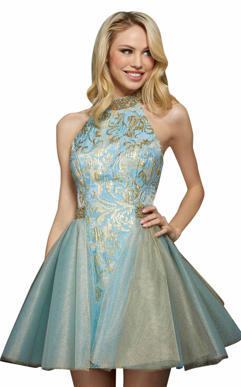 Sherri Hill 53254 Light-Blue-Gold