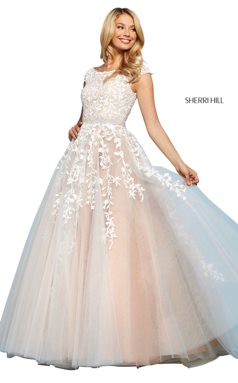 Sherri Hill 53356 Ivory/Nude