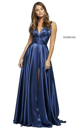 Sherri Hill 53368 Navy/Gunmetal