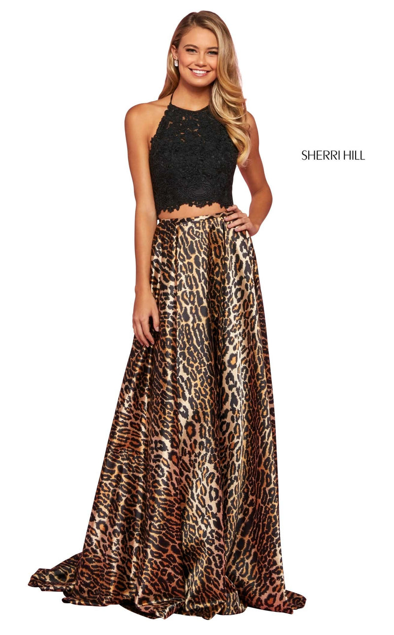 Sherri Hill 53369 Black-Animal