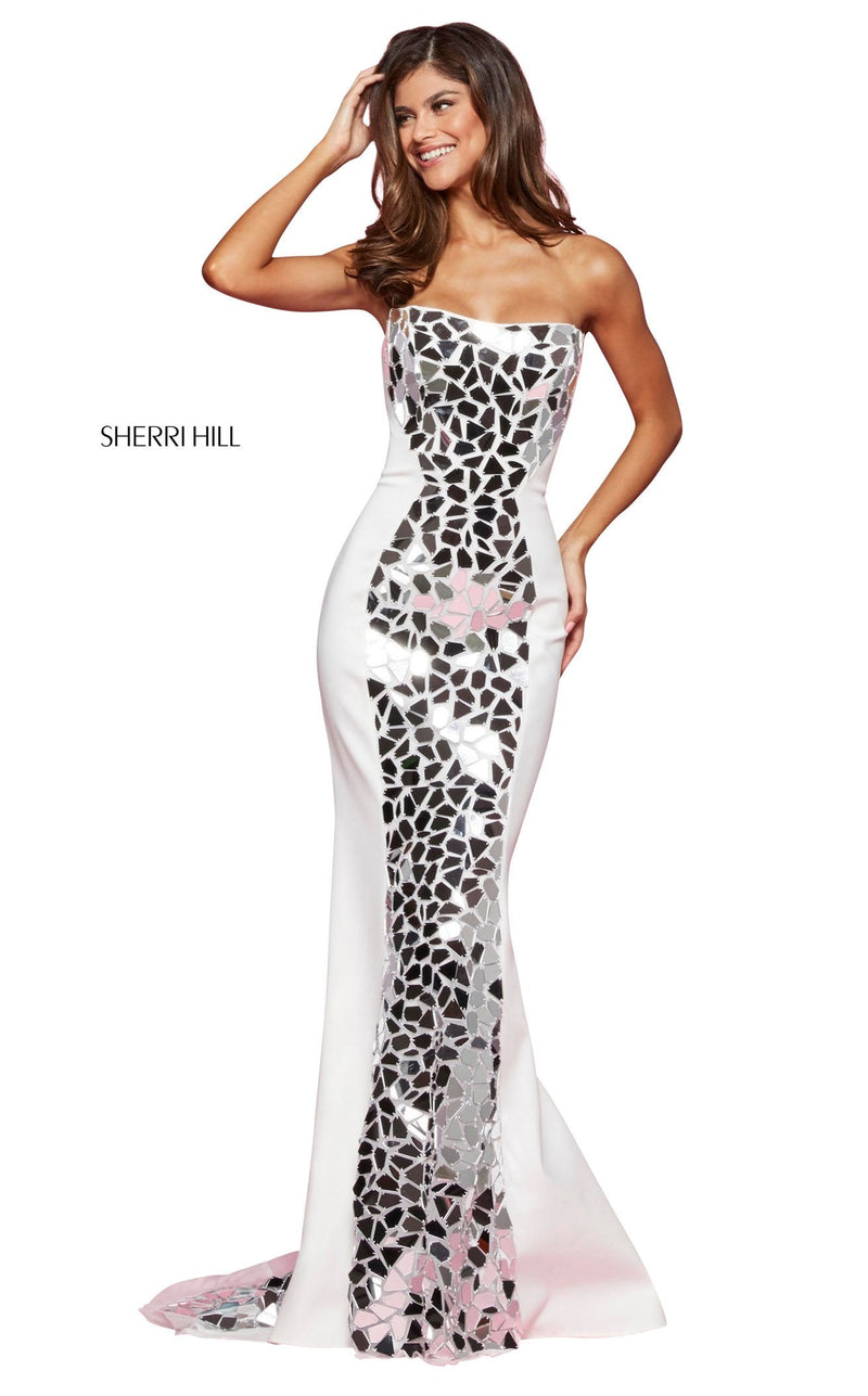 Sherri Hill 53473 Ivory-Silver