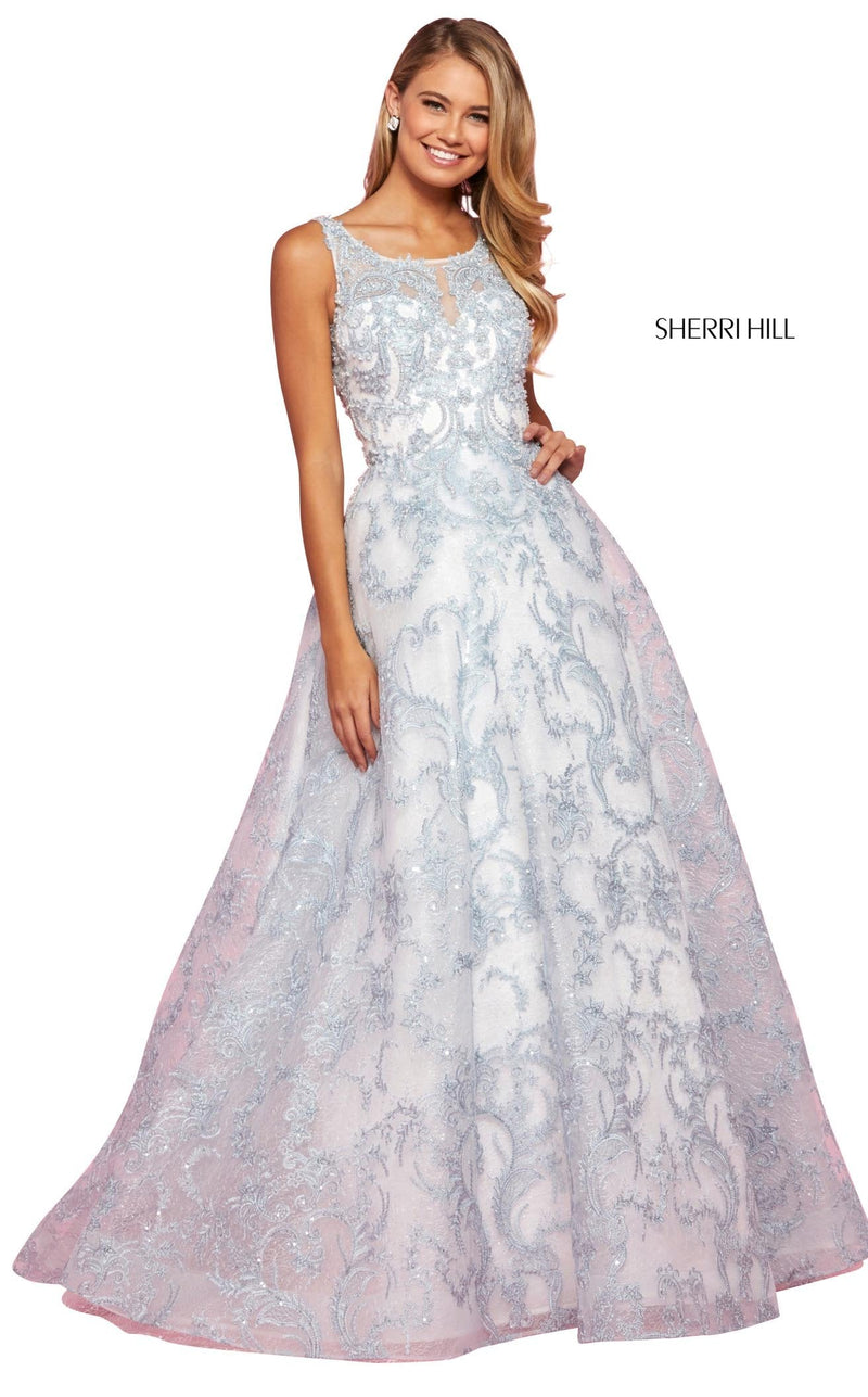 Sherri Hill 53545 Ivory/Blue