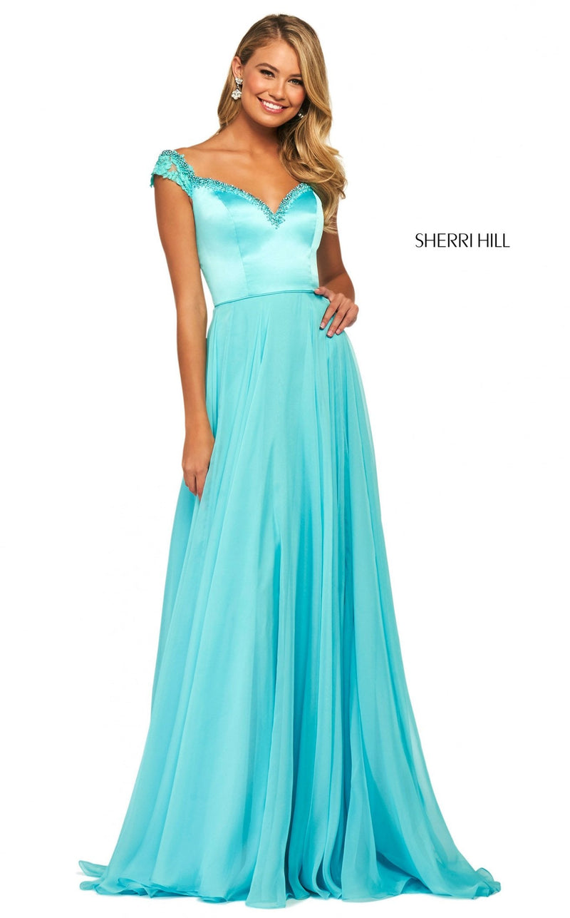 Sherri Hill 53549 Aqua