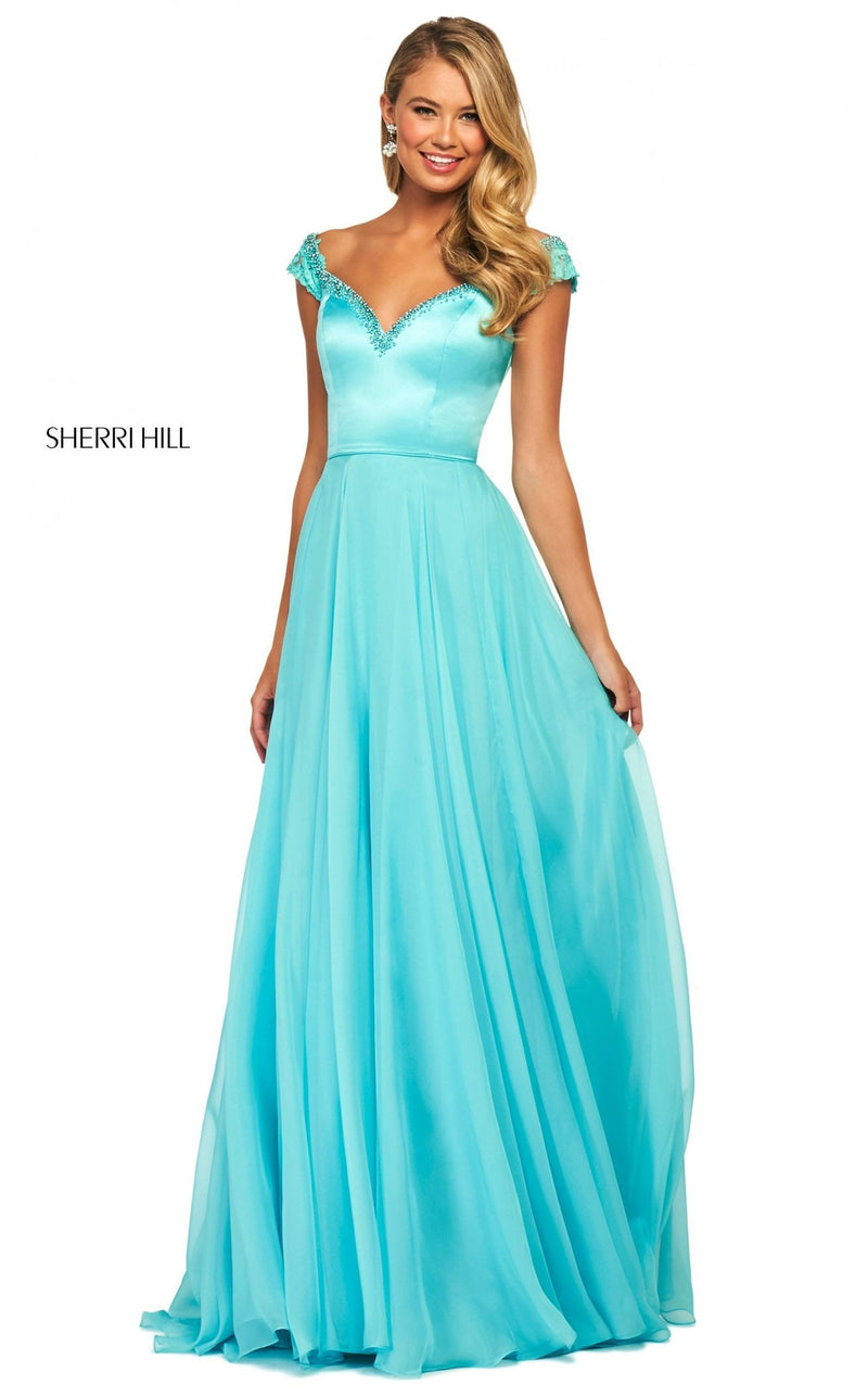 Sherri Hill 53549 Aqua