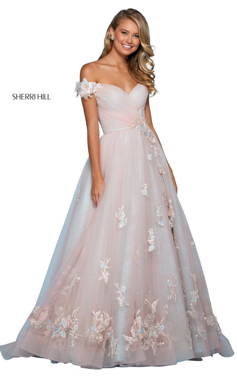 Sherri Hill 53587 Aqua-Peach