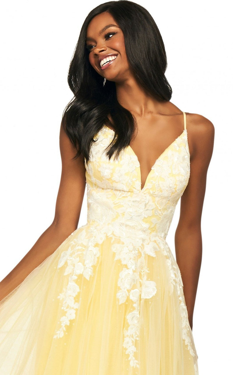 Sherri Hill 53730 Light-Yellow-Ivory