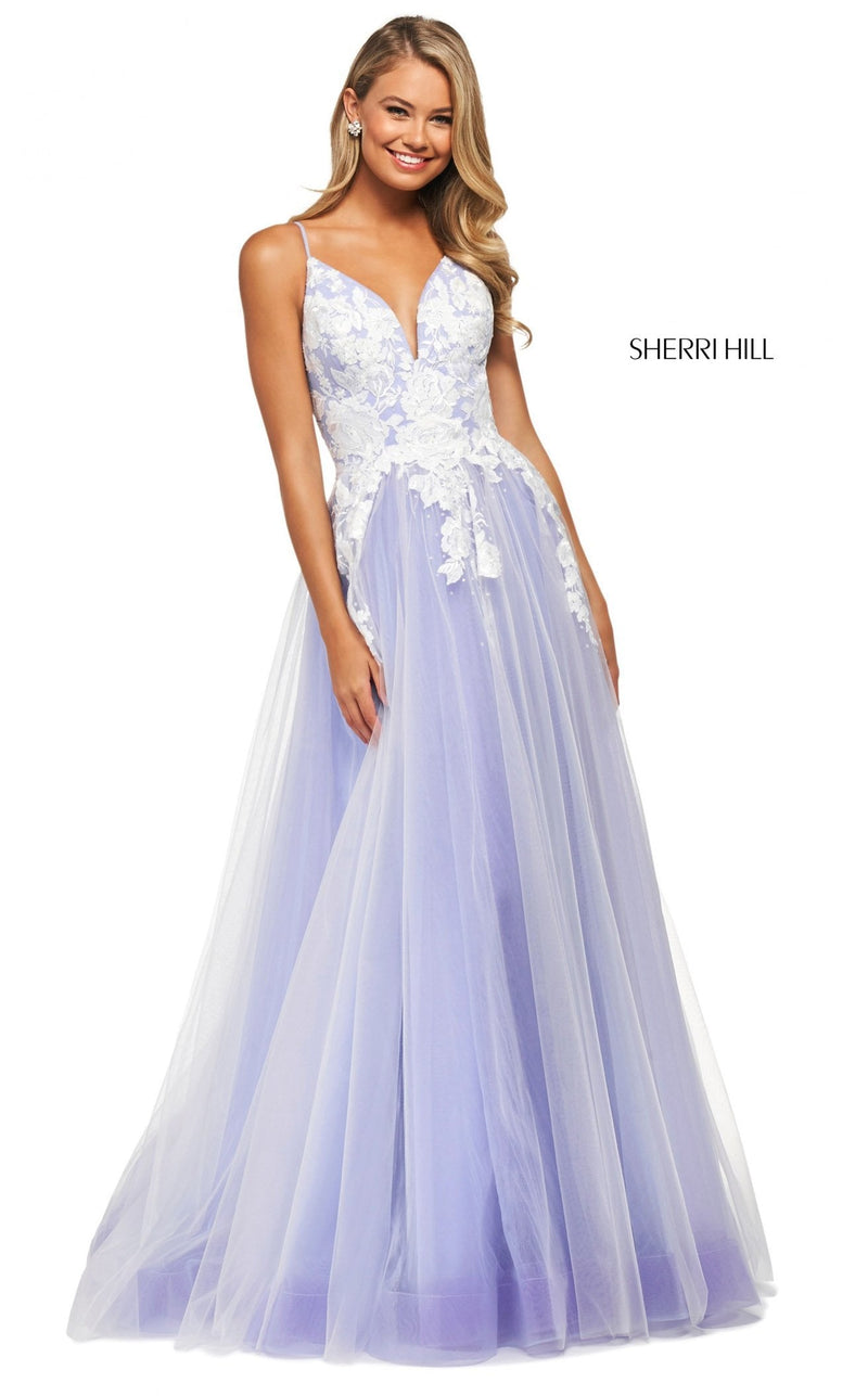 Sherri Hill 53730 Lilac/Ivory