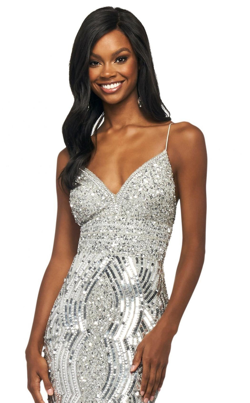 Sherri Hill 53795 Silver