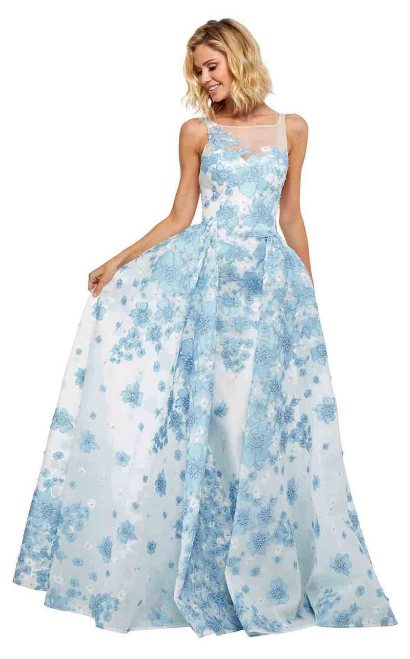 Sherri Hill 50837 Ivory/Light Blue