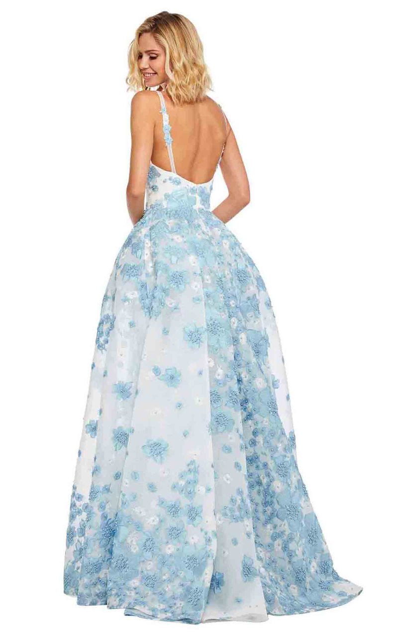 Sherri Hill 50837 Ivory/Light Blue