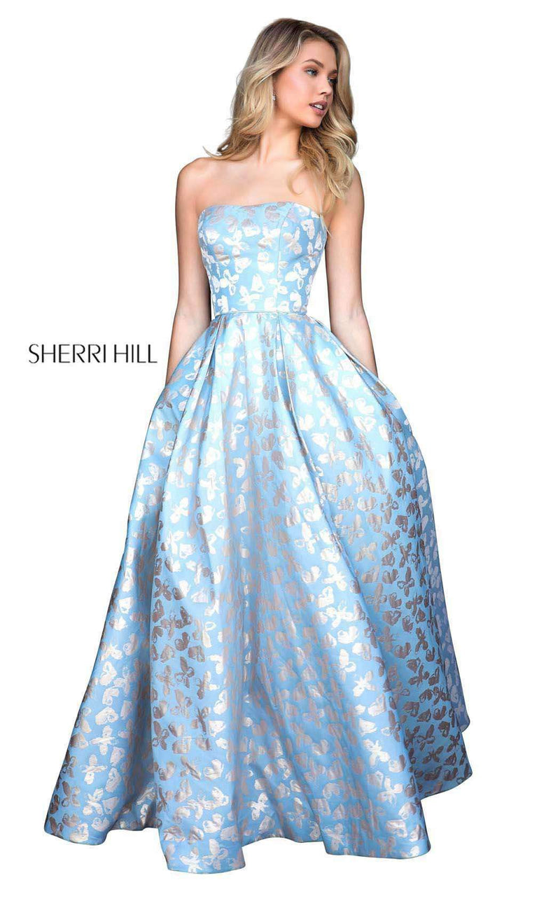 Sherri Hill 51597 Light-Blue-Gold