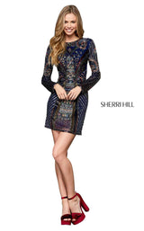 Sherri Hill 52103 Navy Multi