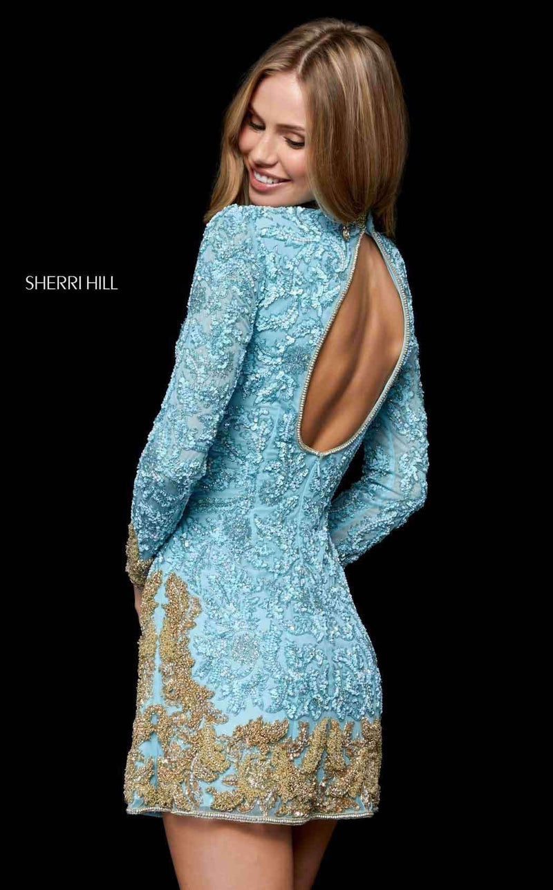 Sherri Hill 52113 Light-Blue-Gold