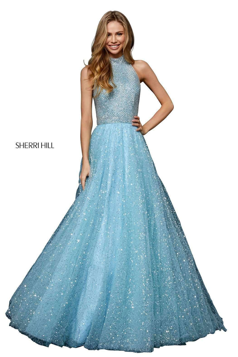 Sherri Hill 52266 Light Blue/Silver