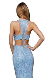 Sherri Hill 52328 Light Blue/Silver