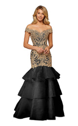 Sherri Hill 52347 Black/Gold