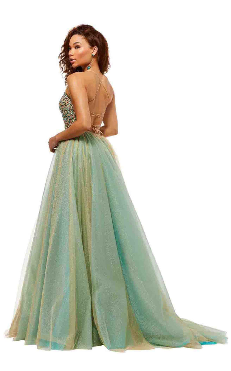 Sherri Hill 52404 Gold-Turq