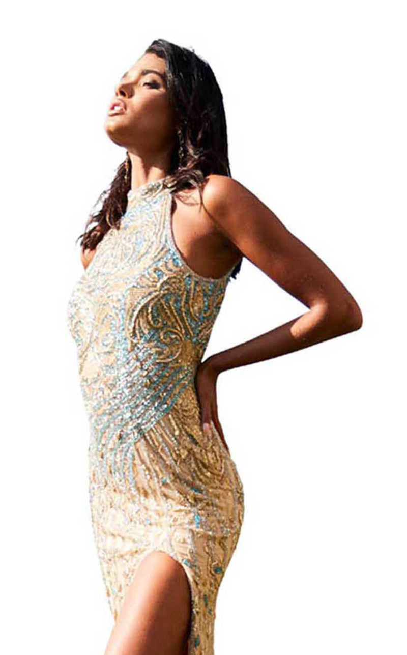 Sherri Hill 52426 Gold-Blue