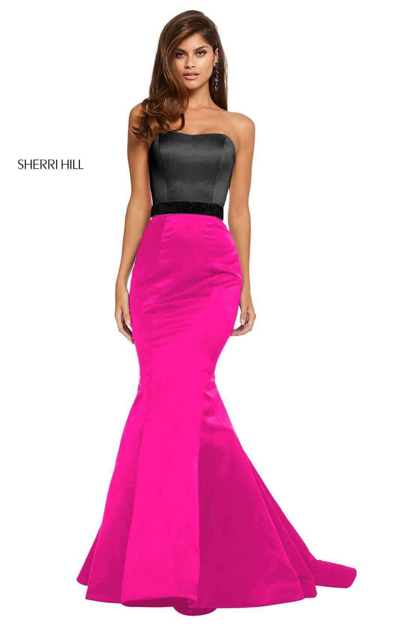 Sherri Hill 52616 Black/Fuchsia