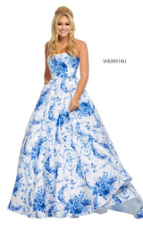 Sherri Hill 52620 Ivory-Blue-Print