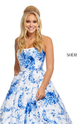 Sherri Hill 52620 Ivory-Blue-Print