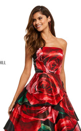 Sherri Hill 52624 Black-Red-Print